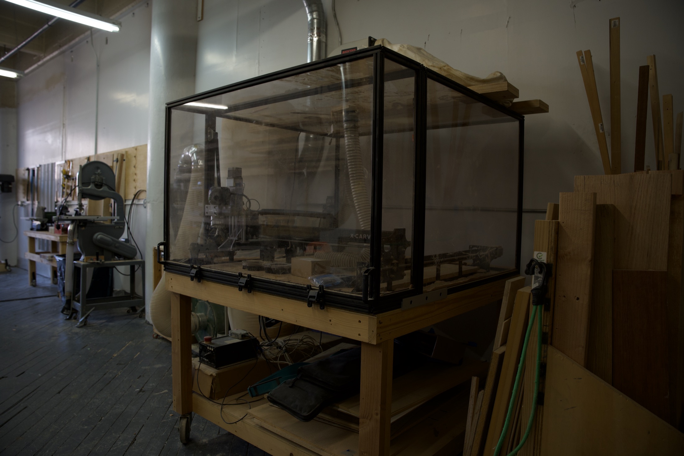 X-Carve CNC router in its enclosure at Brooklyn Industrial Arts